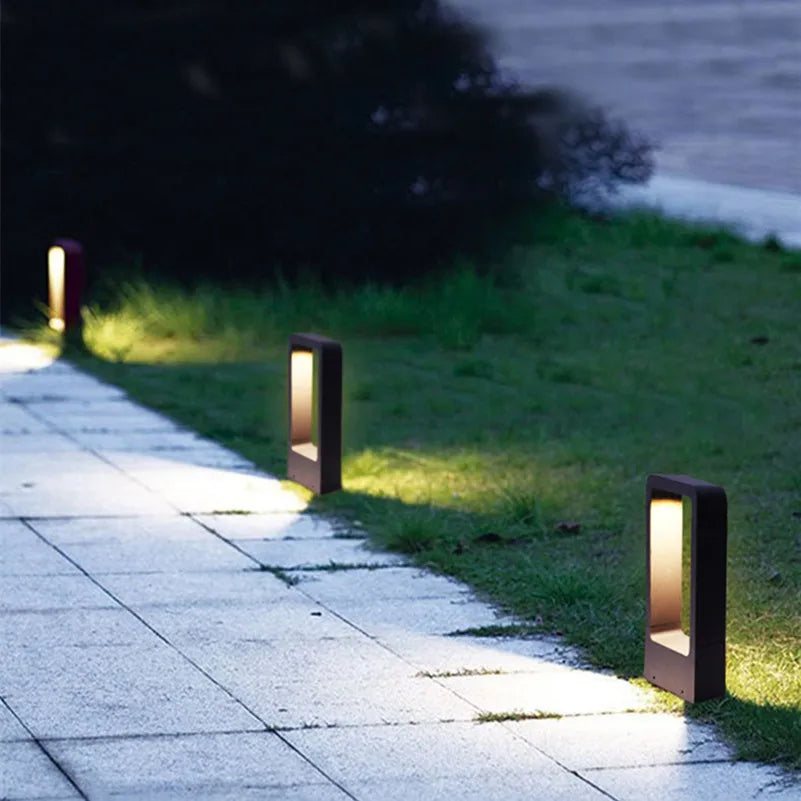 Garten Bodenleuchte LED Produktansicht von vorne stilvolle Wegebeleuchtung