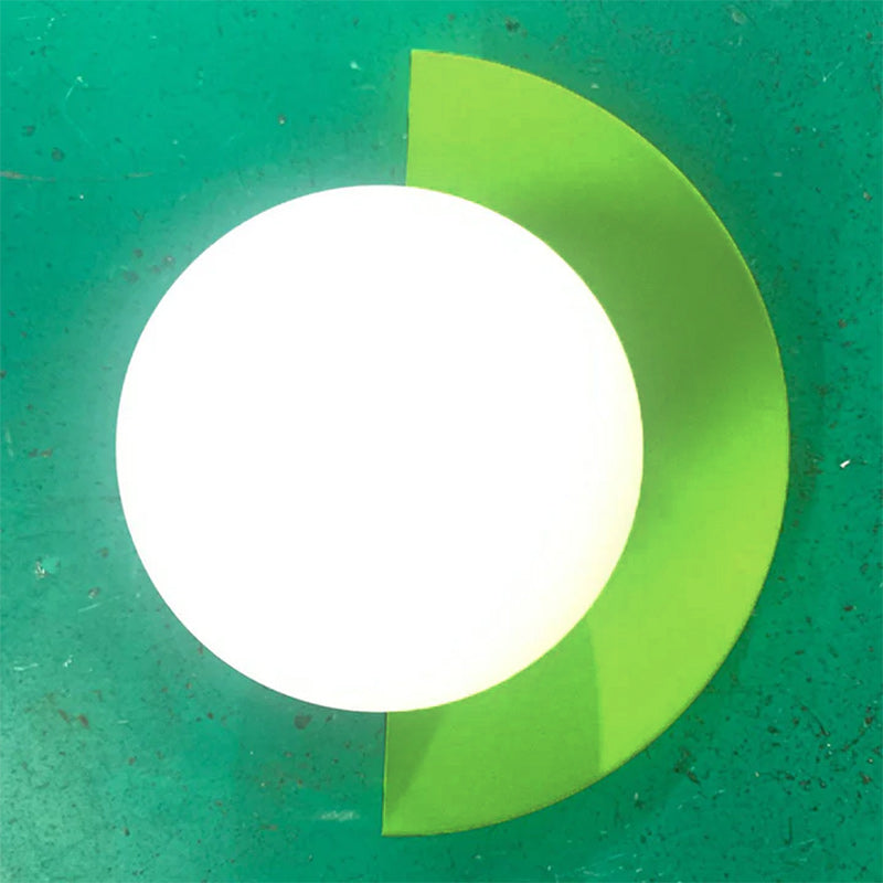 Aurora Halbkreis Wandleuchte | farbiges PVC Glas Design Wandlampe Innenbereich Produktbild 14