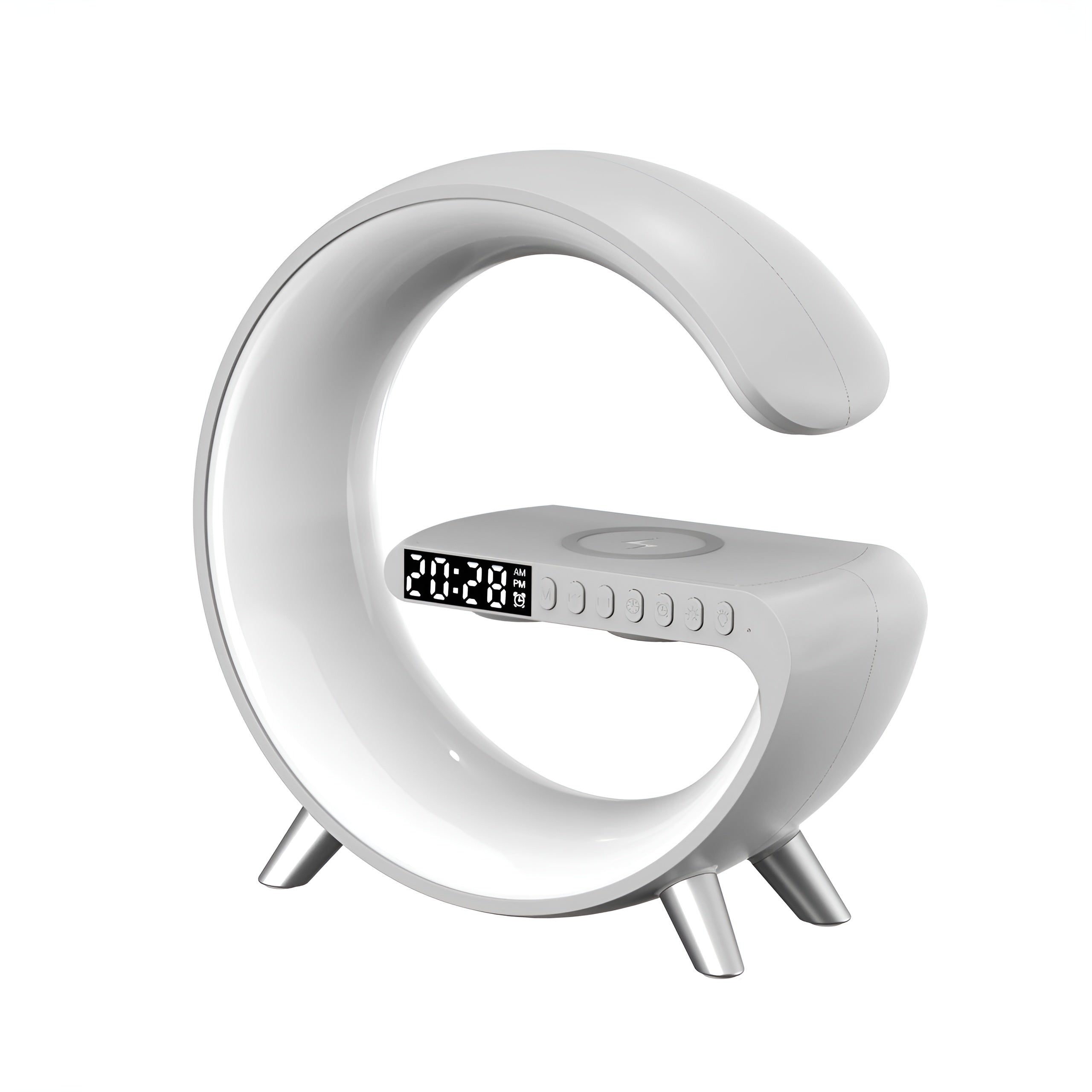 Wecker Bluetooth Lautsprecher Seitenansicht dimmbar Nachttisch Digitalwecker
