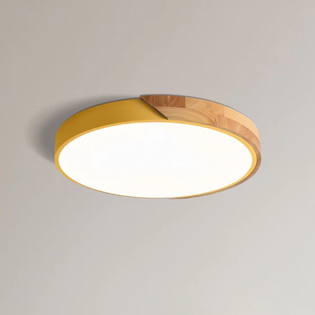 Delos Deckenleuchte Holz | Skandinavische LED Deckenlampe warmweiß dimmbar Produktbild 18