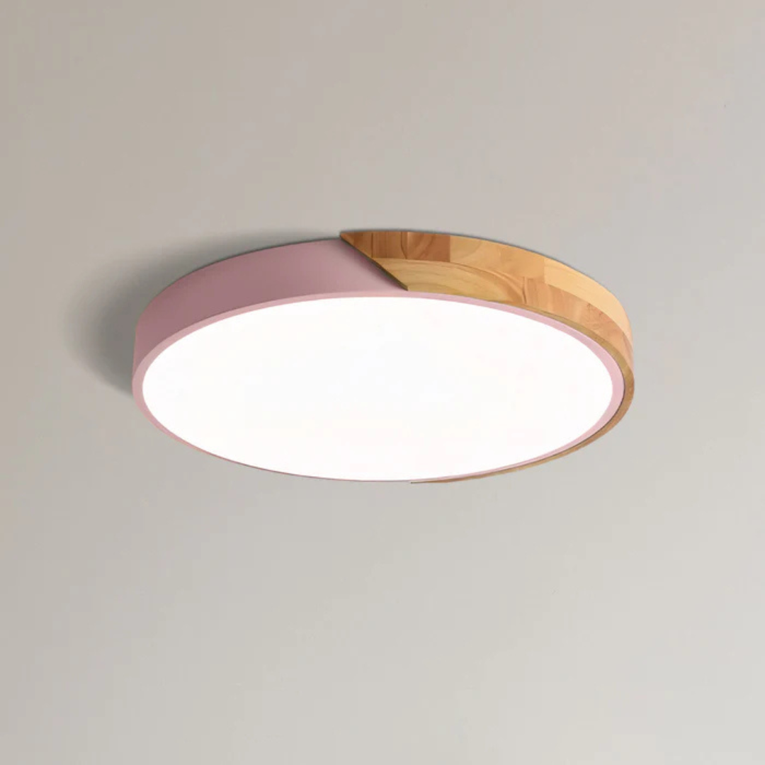 Delos Deckenleuchte Holz | Skandinavische LED Deckenlampe warmweiß dimmbar Produktbild 16