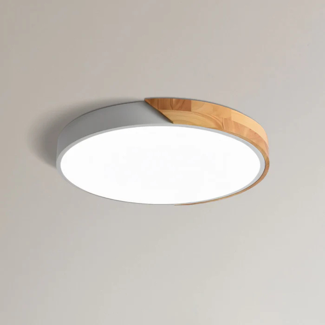 Delos Deckenleuchte Holz | Skandinavische LED Deckenlampe warmweiß dimmbar Produktbild 21