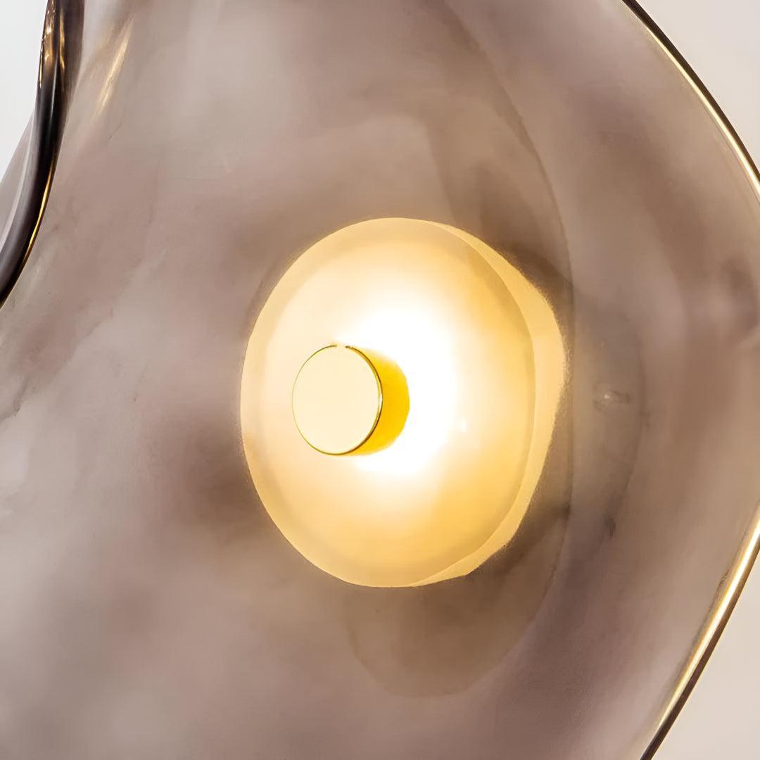 Glas Wandleuchte LED Seitenansicht stilvolle Wandlampe aus hochwertigem Glas