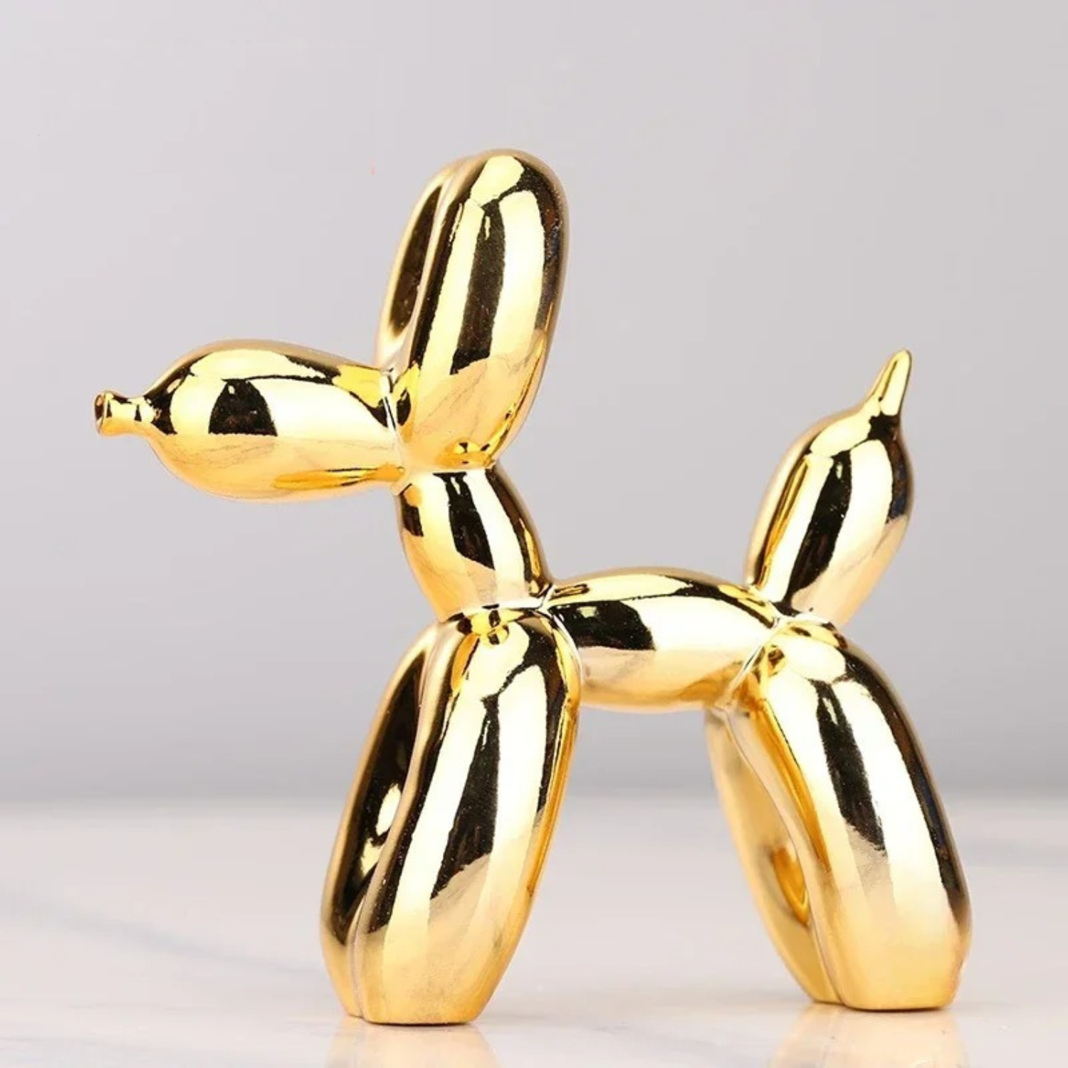 Ballon Hund Skulptur Gold aus Resin