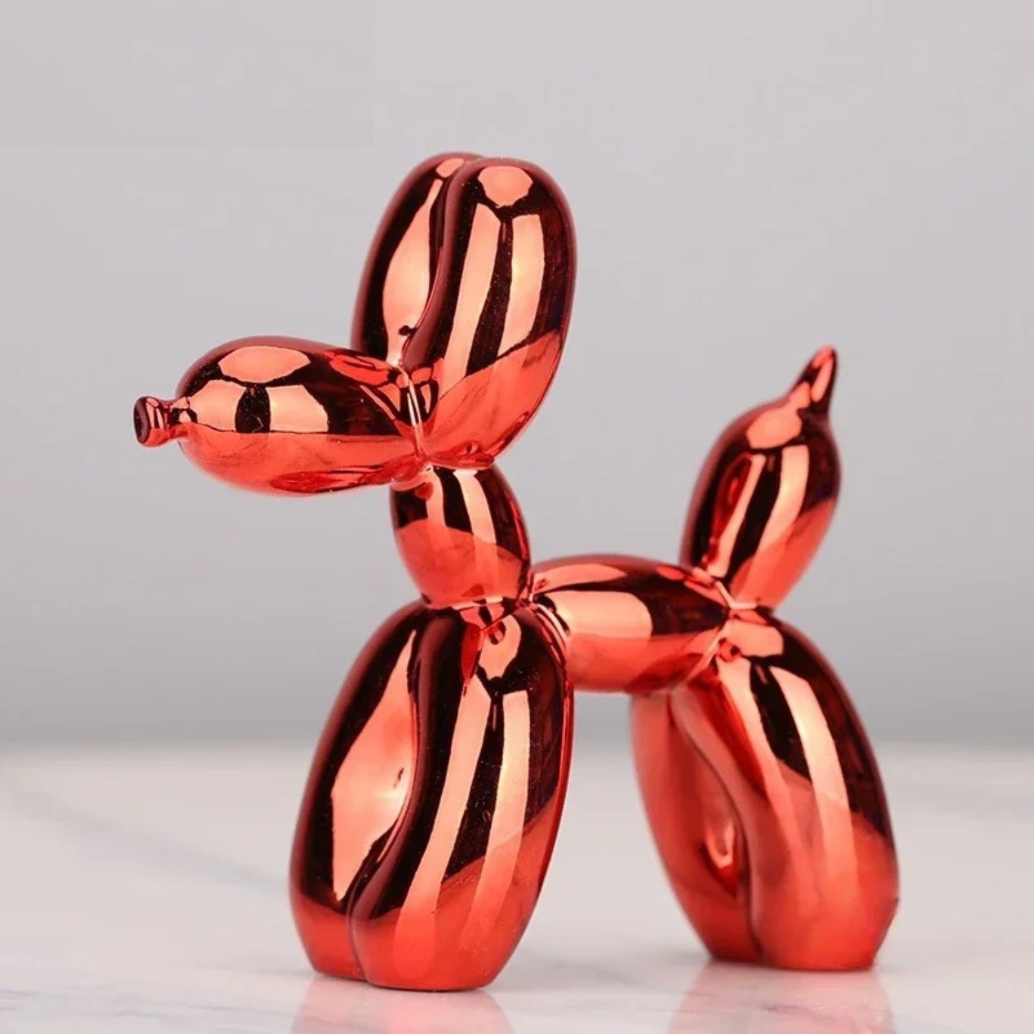 Ballon Hund Skulptur Rot aus Resin